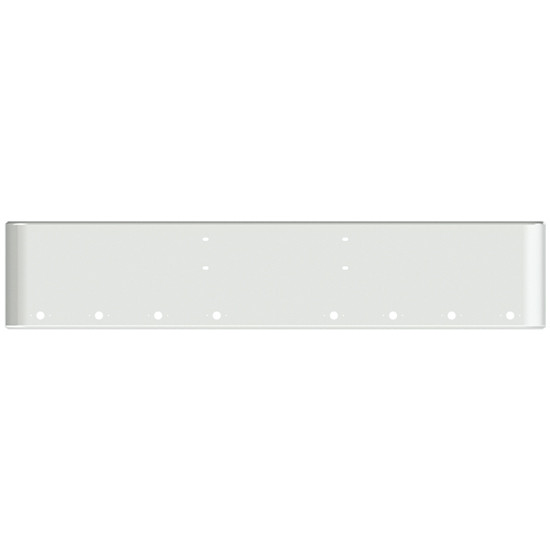 18 Inch Chrome Steel Texas Square Rolled End Bumper W/ Mounting Holes Only 11 M1 Millennium Light Holes For Western Star 4900SF, 4900FA, Heritage, Constellation, 2007 & Older