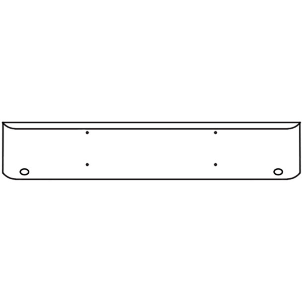 22 Inch Chrome Steel Texas Square Bumper W/ Mounting Holes Only 2 M3 Or P3 Light Holes For Western Star 4900SF 2008 & Newer