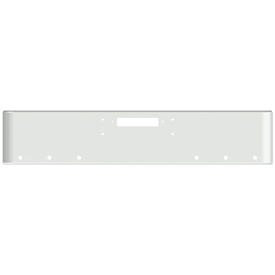 18 Inch Chrome Steel Texas Square Rolled End Bumper W/ Mounting & Tow/Hitch Holes 6 M1 Millennium Light Holes For Western Star 4900SF, 4900FA, Heritage, Constellation, 2007 & Older