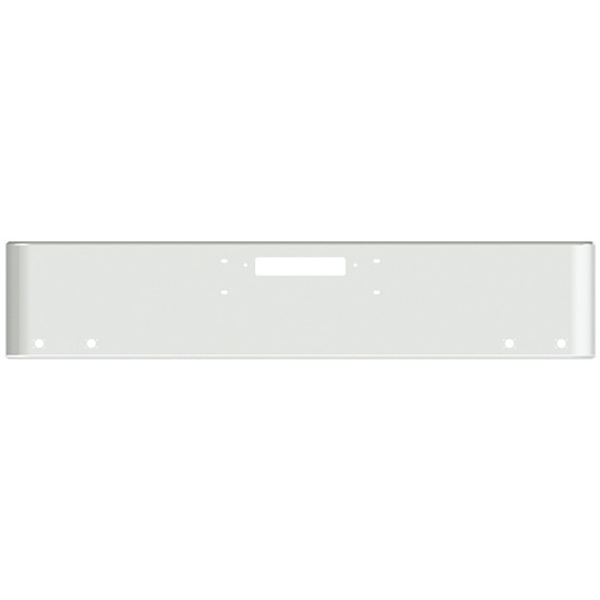 18 Inch Chrome Steel Texas Square Rolled End Bumper W/ Mounting & Tow/Hitch Holes 4 M3 Or P3 Light Holes For Western Star 4900SF, 4900FA, Heritage, Constellation, 2007 & Older