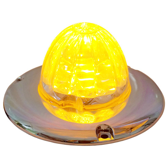 Legendary 3 Inch Watermelon Light W/ Flat Bezel - Amber LED / Clear Glass Lens