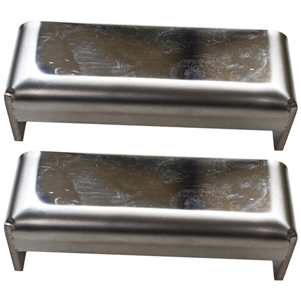 12 Ga. Stainless Steel 4 Inch Straight Light Brackets, Pair For Mirrors