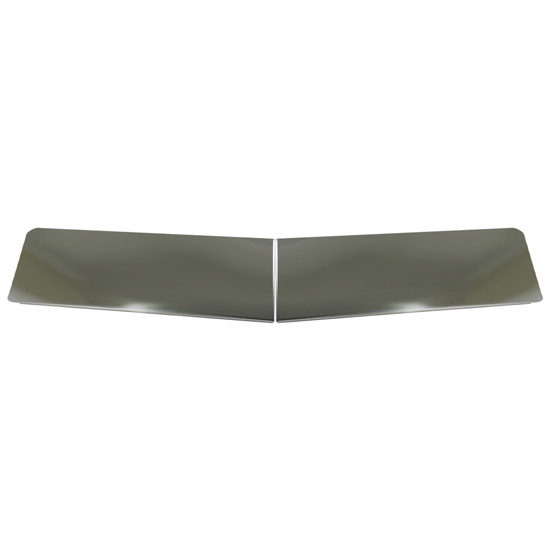 SS 10.5 x 8.5 Inch Elite Reverse Bowtie Drop Visor W/ Straight Top & V Bottom For Kenworth Aero Cab