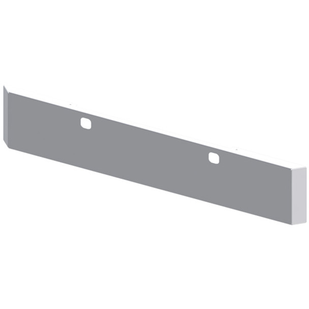 Chrome 18 Inch Blind Mount Texas Mitered End Bumper W/ Tow & Mounting Plates  For Kenworth W900B, W900L