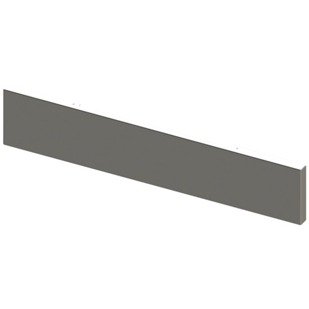 18 Inch Chrome SS Texas Boxed End Bumper W/ Black Powder Coated Steel Mounting Plates  For Peterbilt 357, 378, 379
