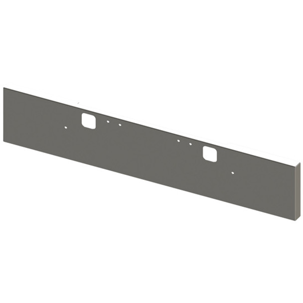 Lincoln Chrome Steel 18 Inch Texas Boxed End Bumper, 10 Gauge W/ Mounting & Tow Holes For 2004 - 2007 Freightliner Classic 132XL, 120