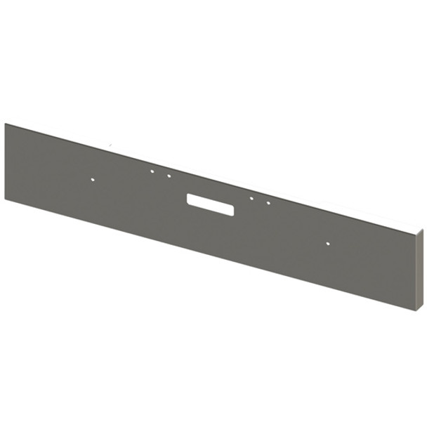 Lincoln Chrome SS 18 Inch Texas Boxed End Bumper, 10 Gauge W/ Mounting & Step Holes For 2004 - 2007 Freightliner Classic 132XL, 120