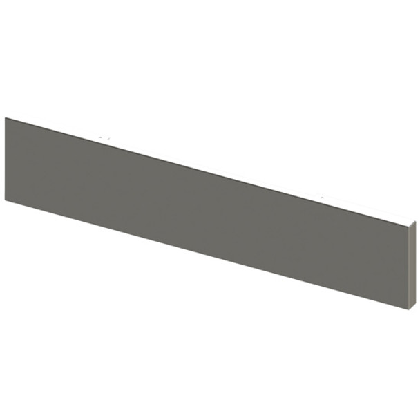 Lincoln Chrome 20 Inch Chrome Plated Texas Blind Mount Boxed End Bumper, 10 Gauge, Blank W/ Black Steel Mounting Plates For Freightliner Classic 132Xl & 120 2004 Thru 2007