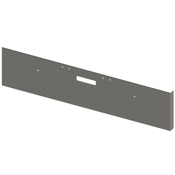 Lincoln Chrome Steel 22 Inch Texas Boxed End Bumper, 10 Gauge W/ Mounting & Step Holes For 2004 - 2007 Freightliner Classic 132XL, 120