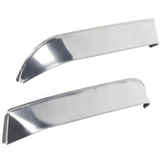 Belmor Stainless Steel Side Window Deflectors For Kenworth W900L With Non-DayLite Doors