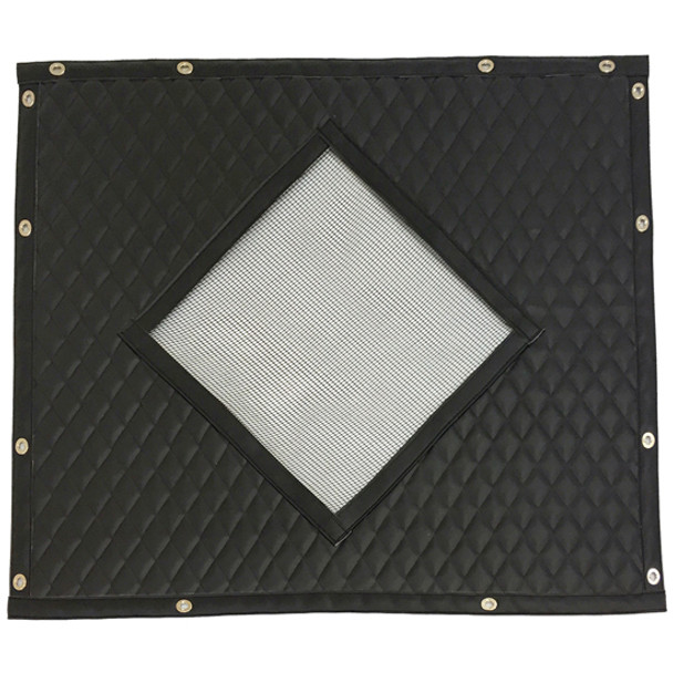 Black Quilted Vinyl Winter Front Standard Diamond Cutout For Freightliner Classic Black Quilted Vinyl Winter Front Standard Diamond Cutout For Freightliner Classic
