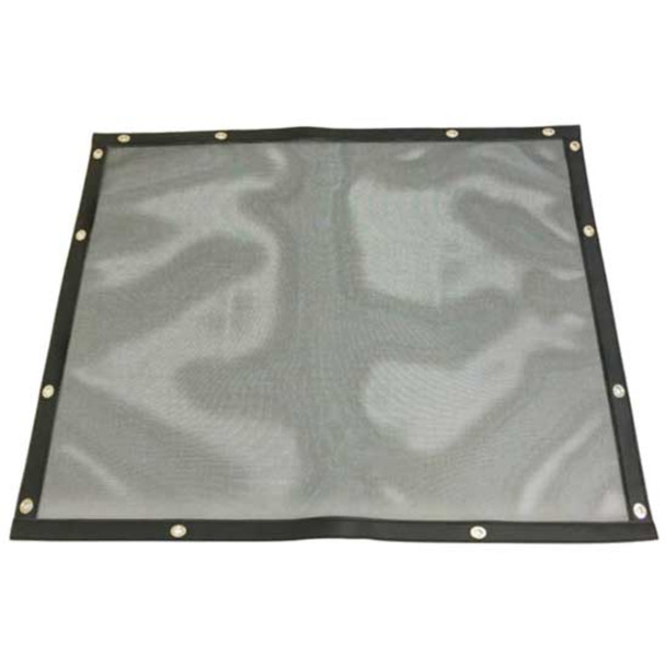 Plain Black Mesh Bug Screen W/ Black Vinyl Trim For Freightliner Classic 120. XL 132, FLD120 SBA -SFA