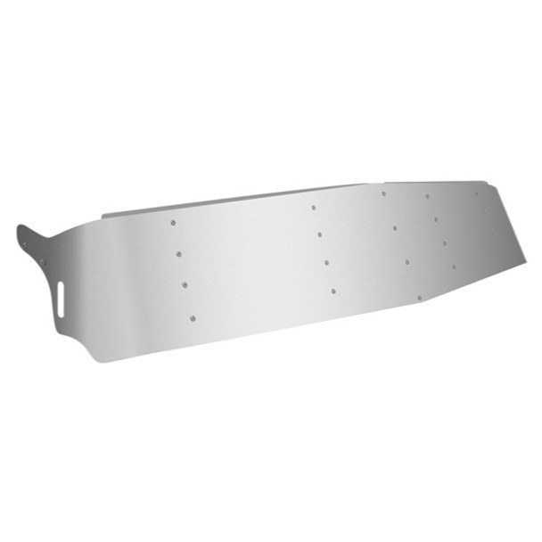 15 Inch Stainless Steel Gangster Drop Visor For Freightliner Classic, FLD W/ Cab-Mounted Mirrors