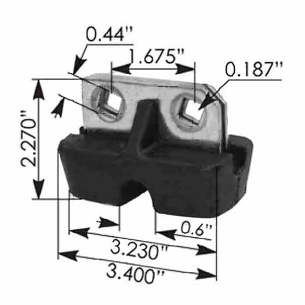 Hood Latch Isolator Replaces A17-13666-000 For Freightliner Columbia