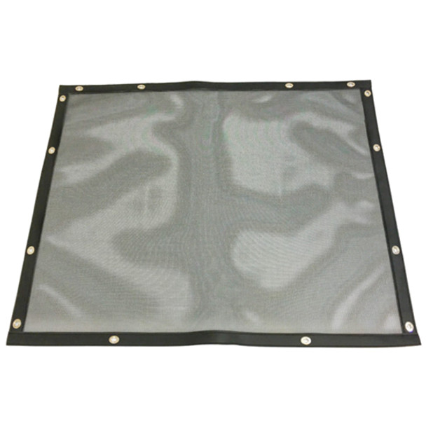 Plain Black Mesh Bug Screen W/ Black Vinyl For Freightliner Coronado Models 2003 & Newer