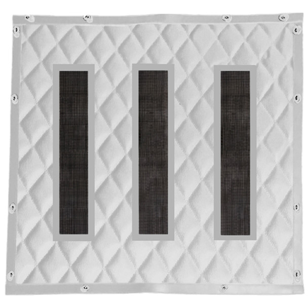 White Quilted Vinyl Winter Front OE Style For Freightliner Coronado