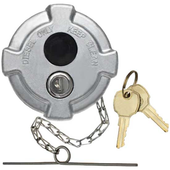 Locking Diesel Fuel Cap, Vented, 3 Inch 8 TPI NPSL  For International, Mack & Volvo Models