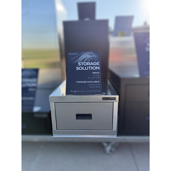 Universal 6.5 X 15.25 Inch Brushed Stainless Steel 1 Drawer Storage Solution