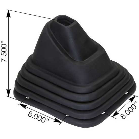 7.5 Inch Tall Square Rubber Shift Boot Replaces 18-58501-000 For Freightliner Cascadia