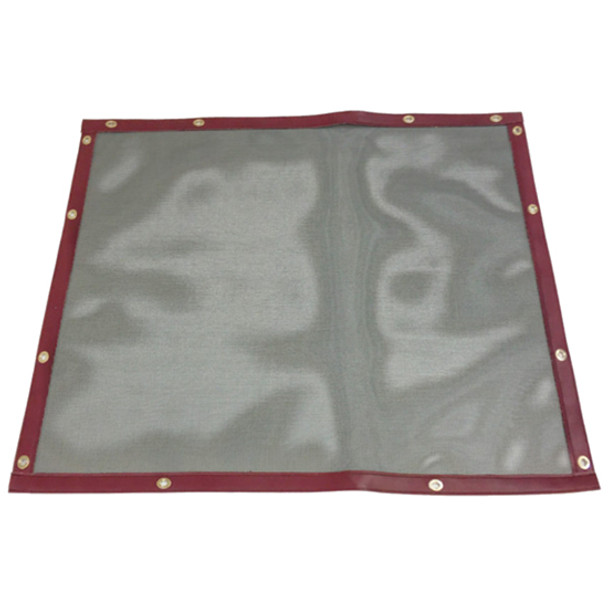 Black Mesh Bug Screen W/ Black Cherry Vinyl Trim For International 4300, 4400, 8500