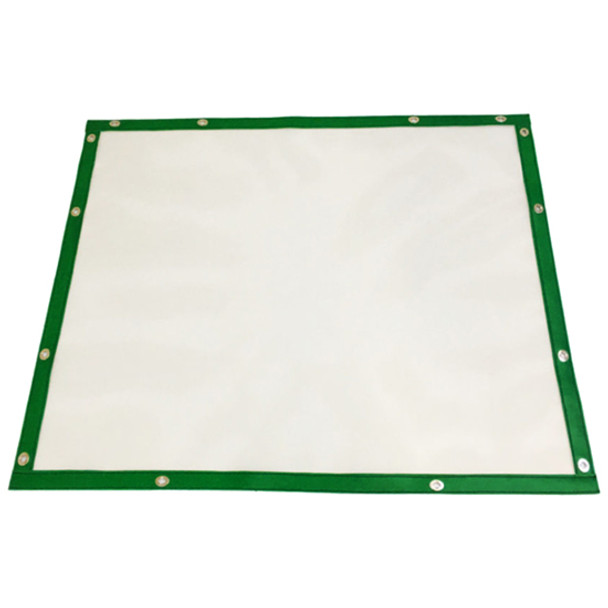 White Mesh Bug Screen W/ Forest Green Vinyl Trim For International HX615, HX620