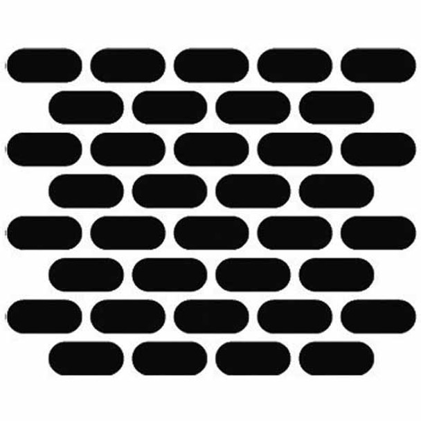 Stainless Steel Punched Grille Insert W/ 7 Vertical Grille Bars, 5/16 Inch Horizontal Oblong Holes For IHC HX620