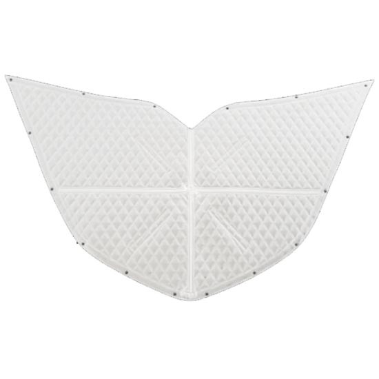Quilted Vinyl Winter Front With Hardware - White For International LoneStar