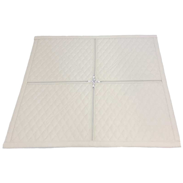 White Quilted Vinyl Winter Front 2 Zipper For International Prostar