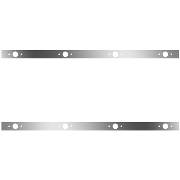 72 Inch Stainless Steel Sleeper Panels W/ 8 P1 Light Holes For Kenworth T660 W/ RME