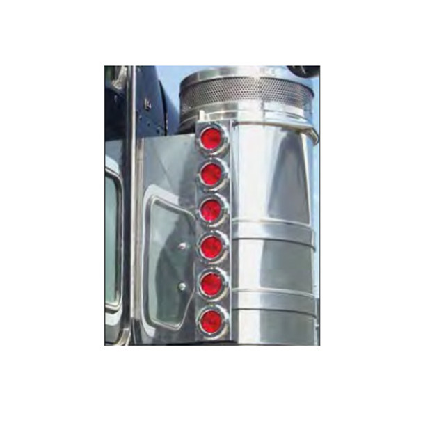 13 Inch Rear Air Cleaner Light Panels W/ 12 - 2 Inch Light Holes For Kenworth W900 13 Inch Rear Air Cleaner Light Panels W/ 12 - 2 Inch Light Holes For Kenworth W900