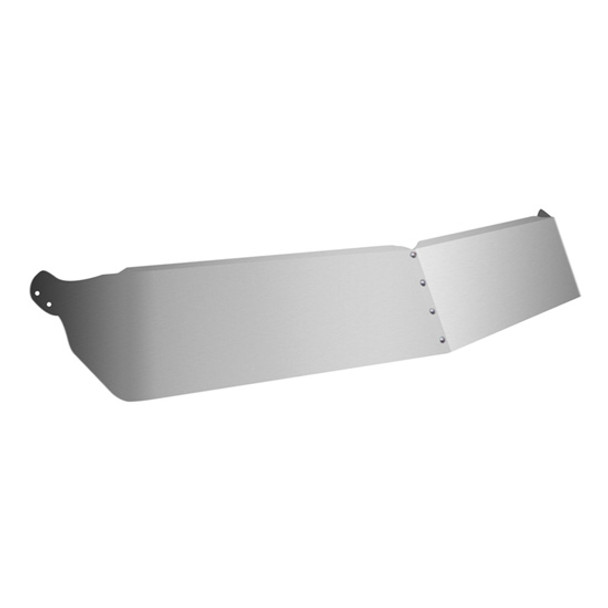 Stainless Steel 11 Inch Drop Visor, Blind Mount For Kenworth T600, T800, W900B, W900L W/ Flat Glass