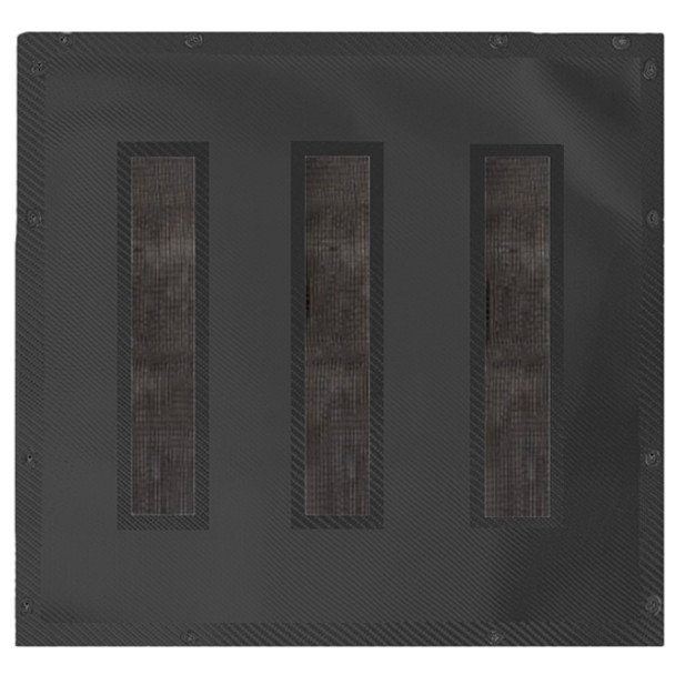 Black Non Quilted Vinyl Winter Front OE Style  For Peterbilt 359