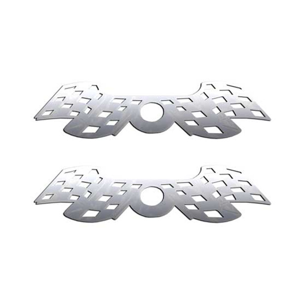 Stainless Steel Checkered Key Hole Guards For Peterbilt