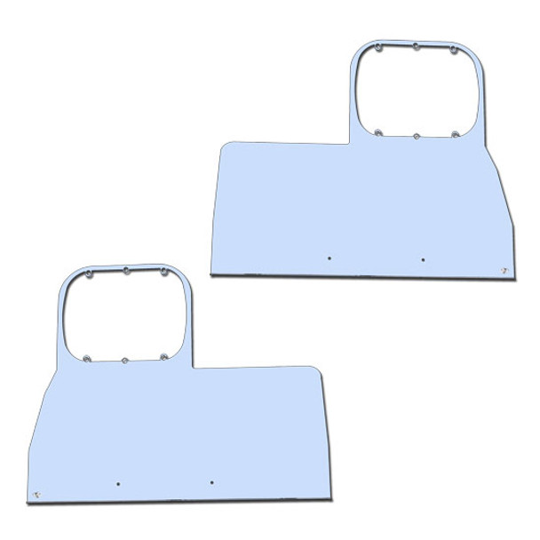 Fender Shields For Single Square Headlights For Peterbilt 379