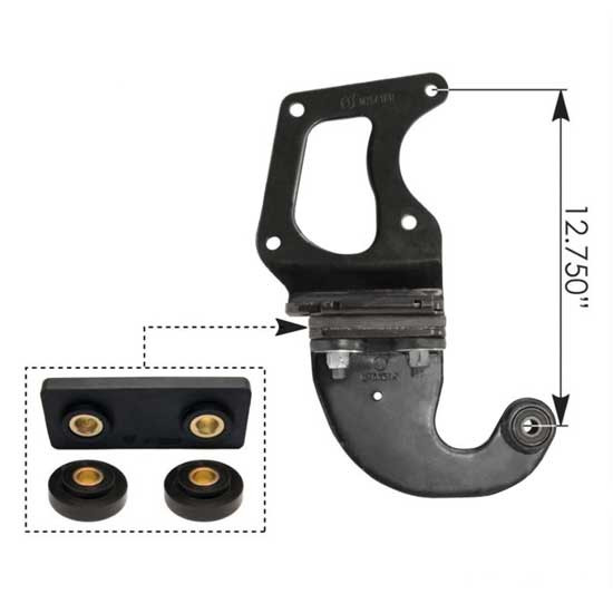 Hood Pivot Assembly Replaces L48-6054, Passenger Side For Peterbilt 386