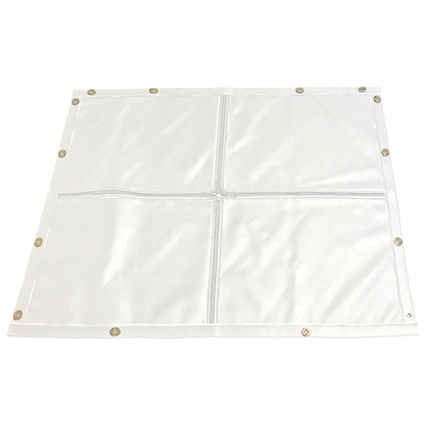 White Non Quilted Vinyl Winter Front 2 Zipper  For Peterbilt 389 White Non Quilted Vinyl Winter Front 2 Zipper  For Peterbilt 389