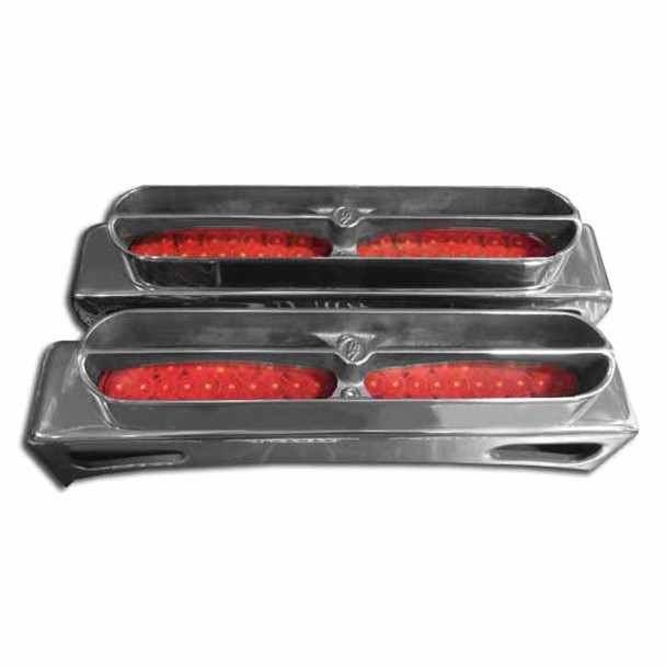 Aluminum Rear Fender Blinker Bar Light Brackets For Peterbilt 379