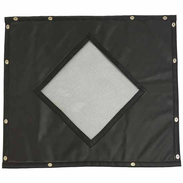 Black Non Quilted Vinyl Winter Front Standard Diamond Cutout  For Peterbilt 567 W/ Factory Turnbuckles