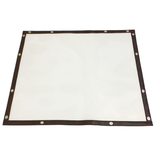 Robert James White Bug Screen W/ Brown Trim  For Peterbilt 567 W/ Factory Installed Turnbuckles
