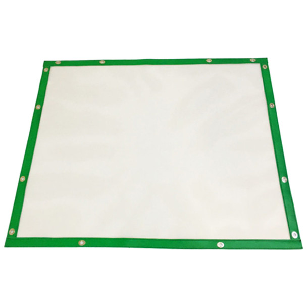 White Mesh Bug Screen W/ Vinyl John Deere Green Trim  For Peterbilt 579 W/ 2nd Gen Hood