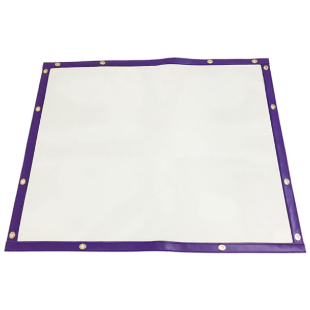 White Mesh Bug Screen W/ Dark Purple Vinyl Trim  For Peterbilt 579