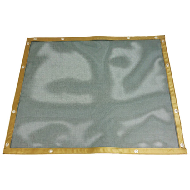 Black Mesh Bug Screen W/ Gold Vinyl Trim  For Peterbilt 579 W/ 2nd Gen Hood