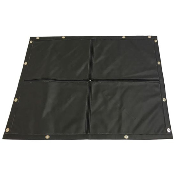 Black Non Quilted Vinyl Winter Front 2 Zipper  For Peterbilt 587