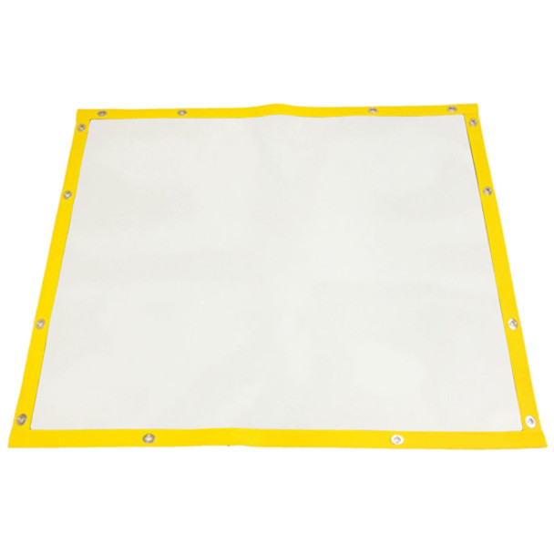 White Mesh Bug Screen W/ Yellow Vinyl Trim For Freightliner Cascadia 116, 126