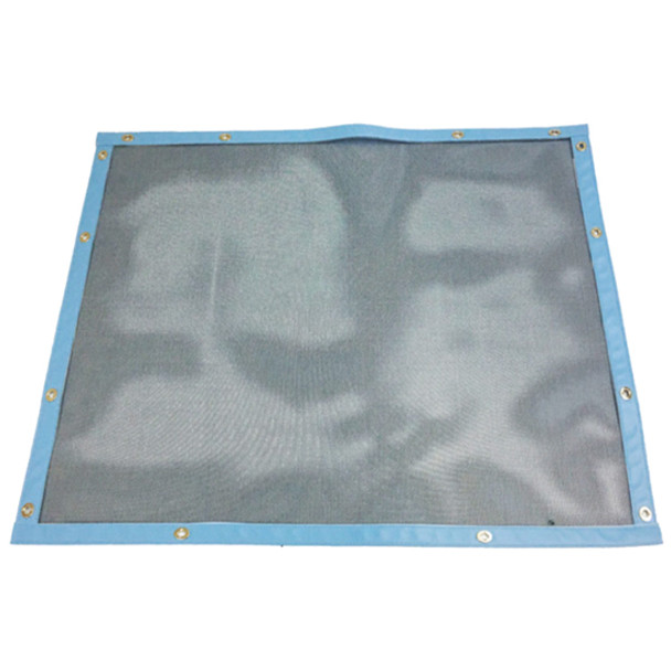 Black Mesh Bug Screen W/ Light Blue Vinyl Trim For Freightliner Cascadia 116, 126