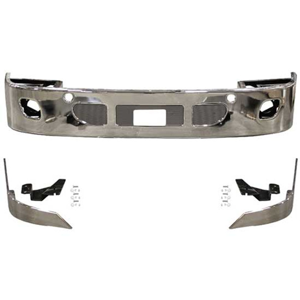 7 Ga SS 14 Inch SBA Bumper W/ Fog Light Cutouts For Freightliner Cascadia