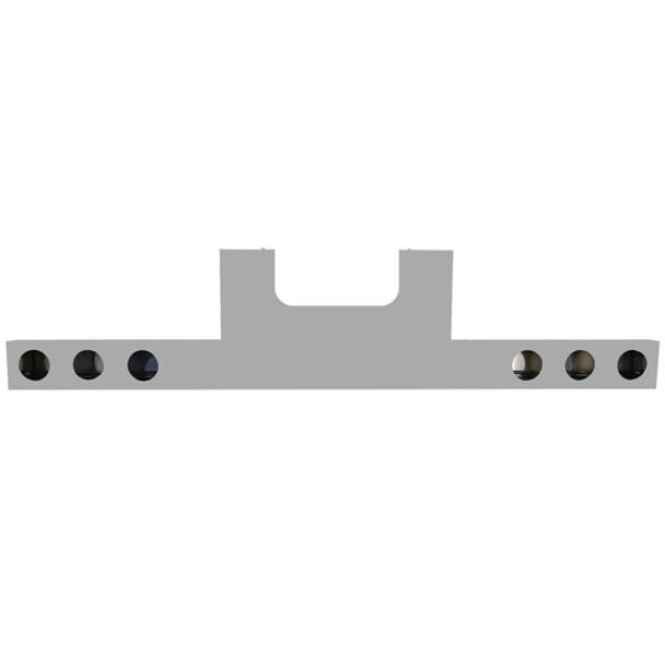 CSM Aluminum 96X15 Inch Front T Bar With 6 Round 4 Inch Light Holes