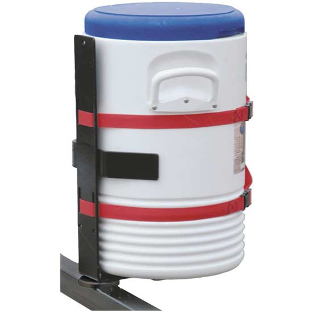 Water Cooler Rack With Adjustable Straps For Open/Enclosed Landscape Trailers