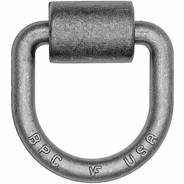 AISI-1025 Steel Forged  D-Ring - 5/8 Inch - W/  Weld-On Mounting Bracket - 6130 Pound Working Load Limit