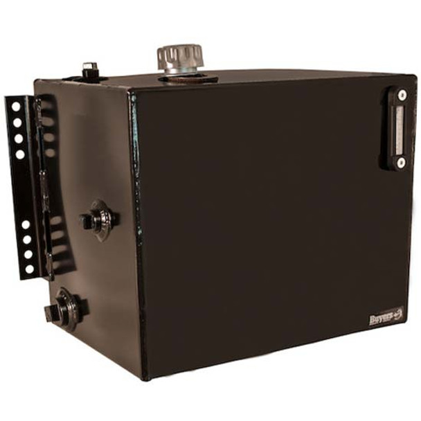 Steel 30 Gallon Reservoir W/ 25 Micron Filter & Welded On Bracket - Black Powder Coat Finish